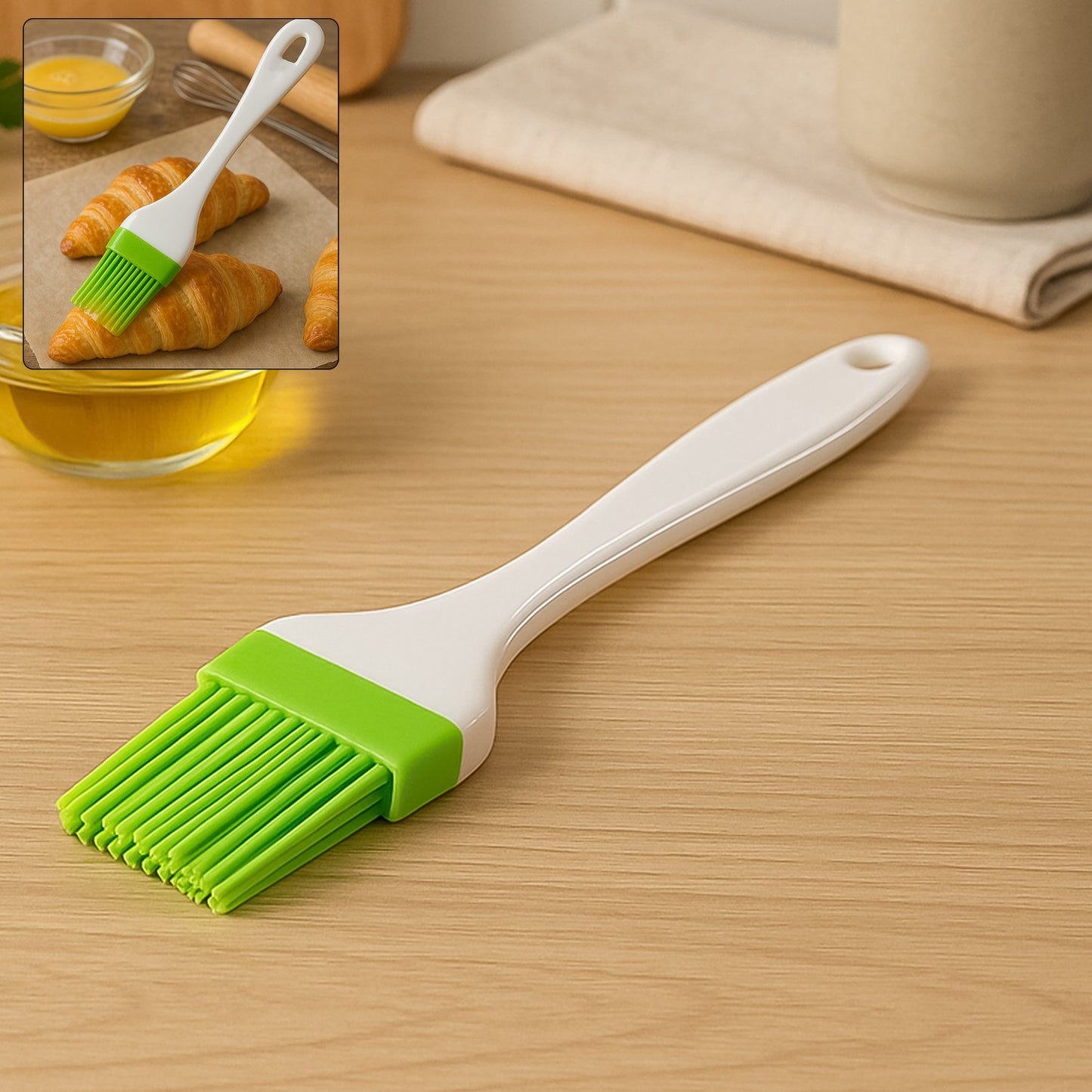 Silicone Kitchen Oil Spatula Brush