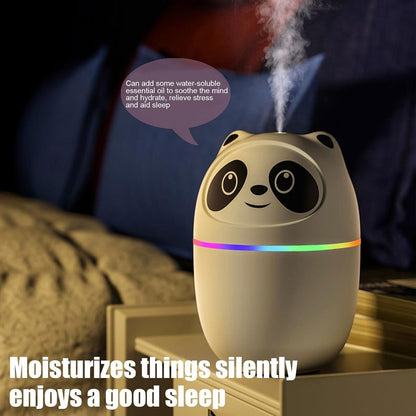 Cool mist panda humidifier with 7 color night light mist spray