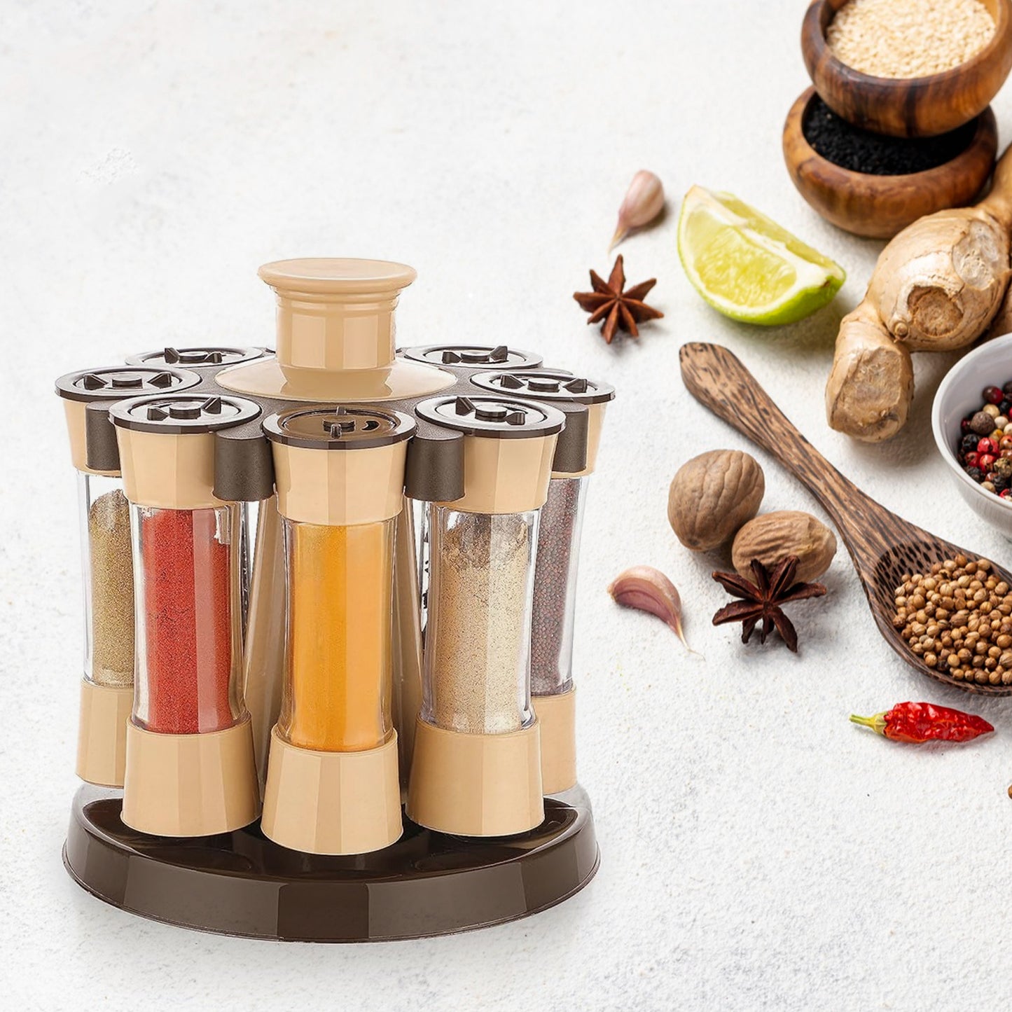 Revolving Spice Rack (8 Jars)