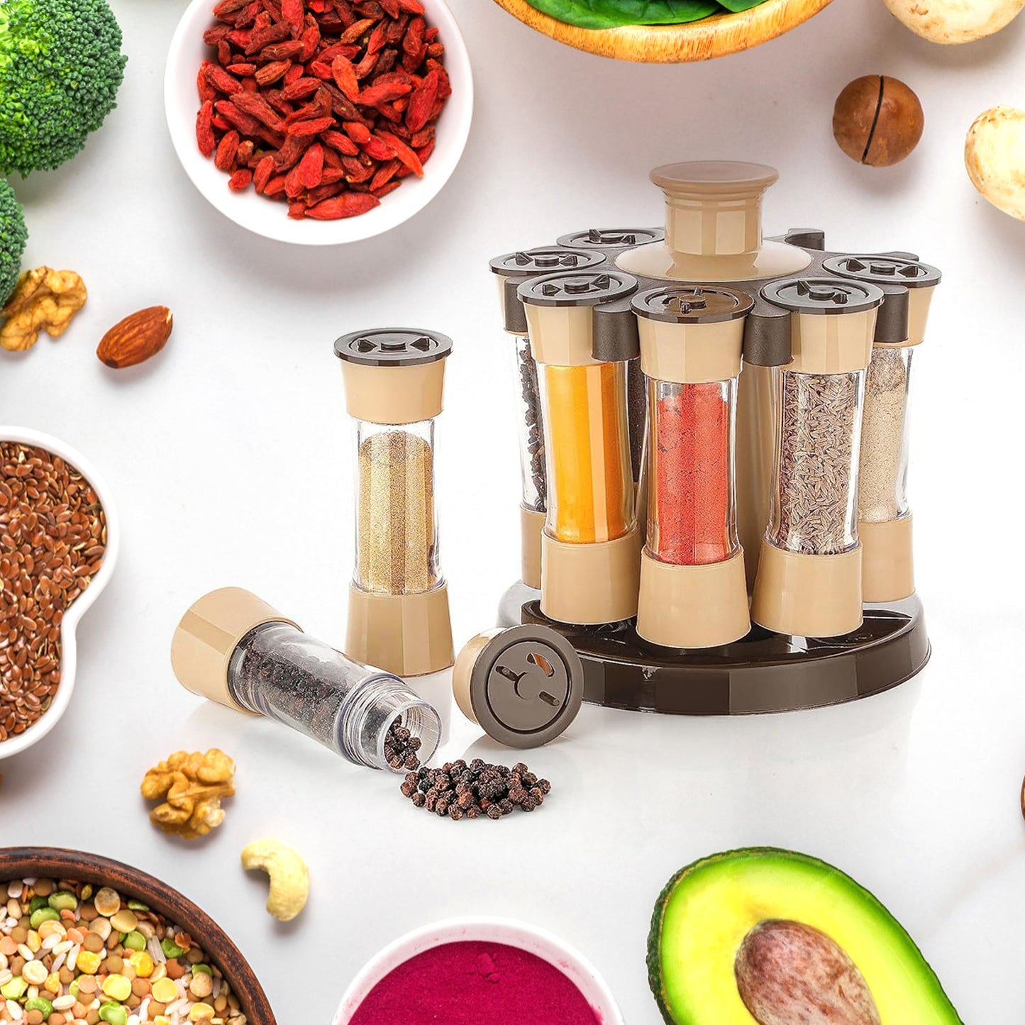 Revolving Spice Rack (8 Jars)