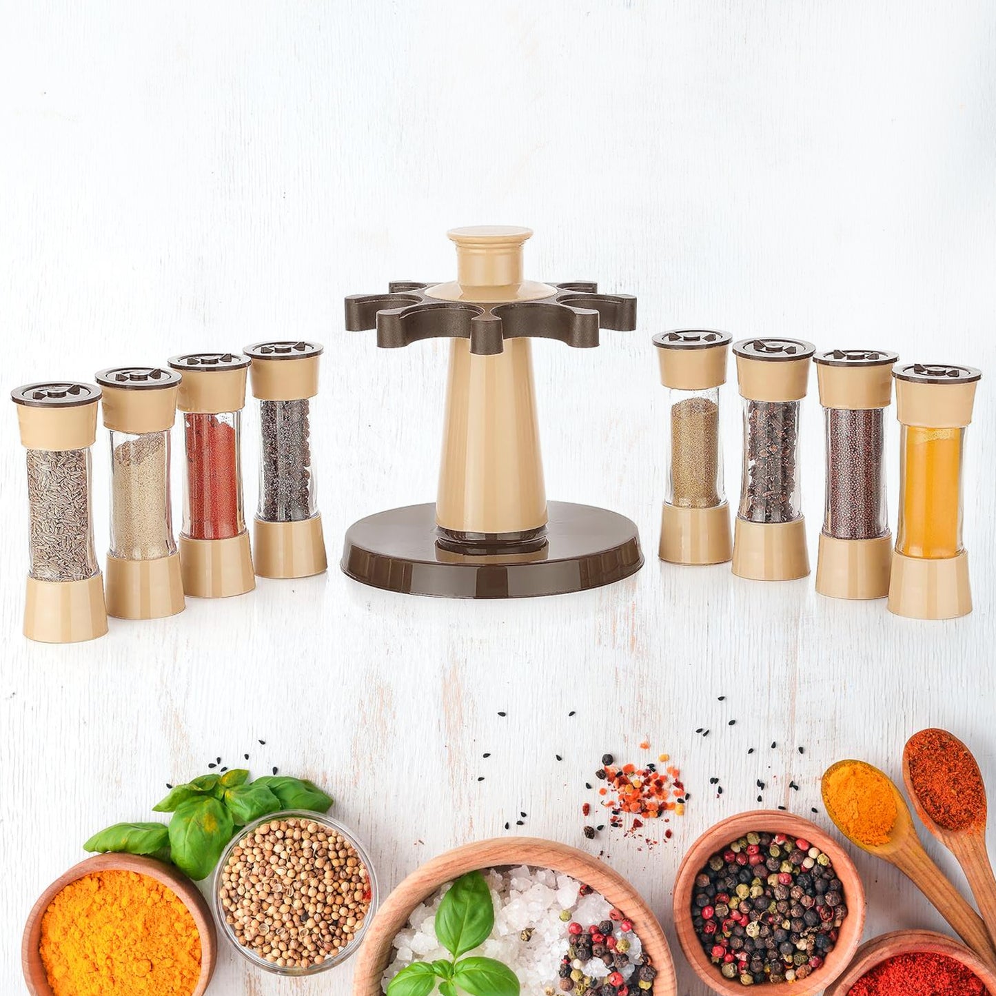 Revolving Spice Rack (8 Jars)