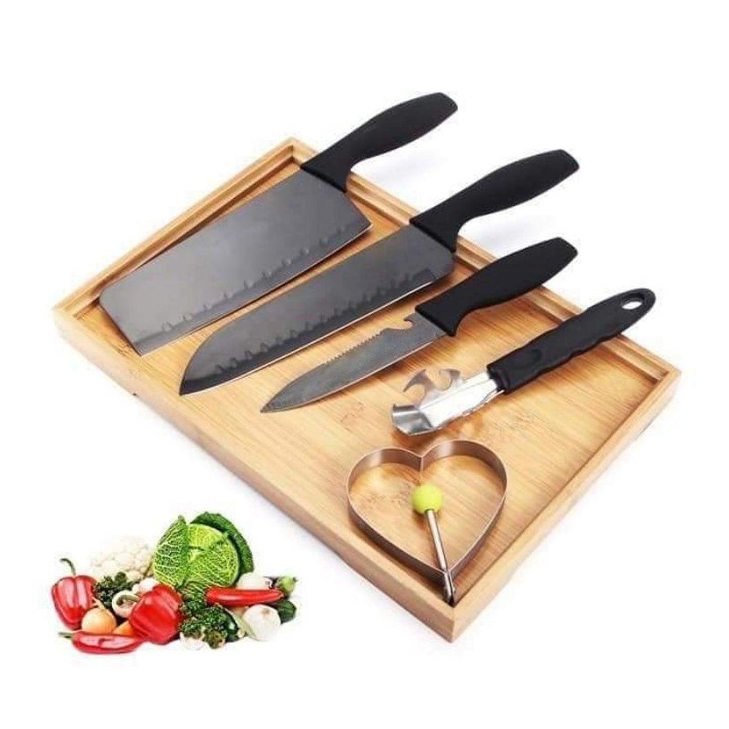 Stainless Steel Knife Set (5 Pcs)